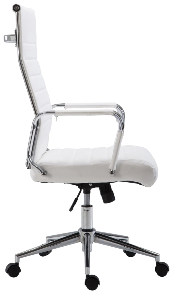 Sedia ufficio Kolumbus in similpelle bianco