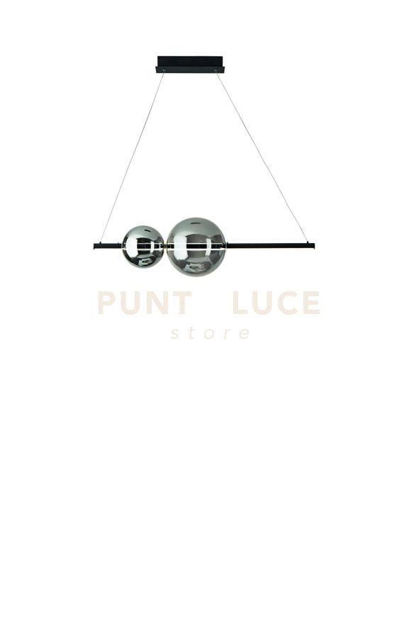 SOSPENSIONE FUFI NERO 4000K 2085LM 40W IMMERABILE L.100CM