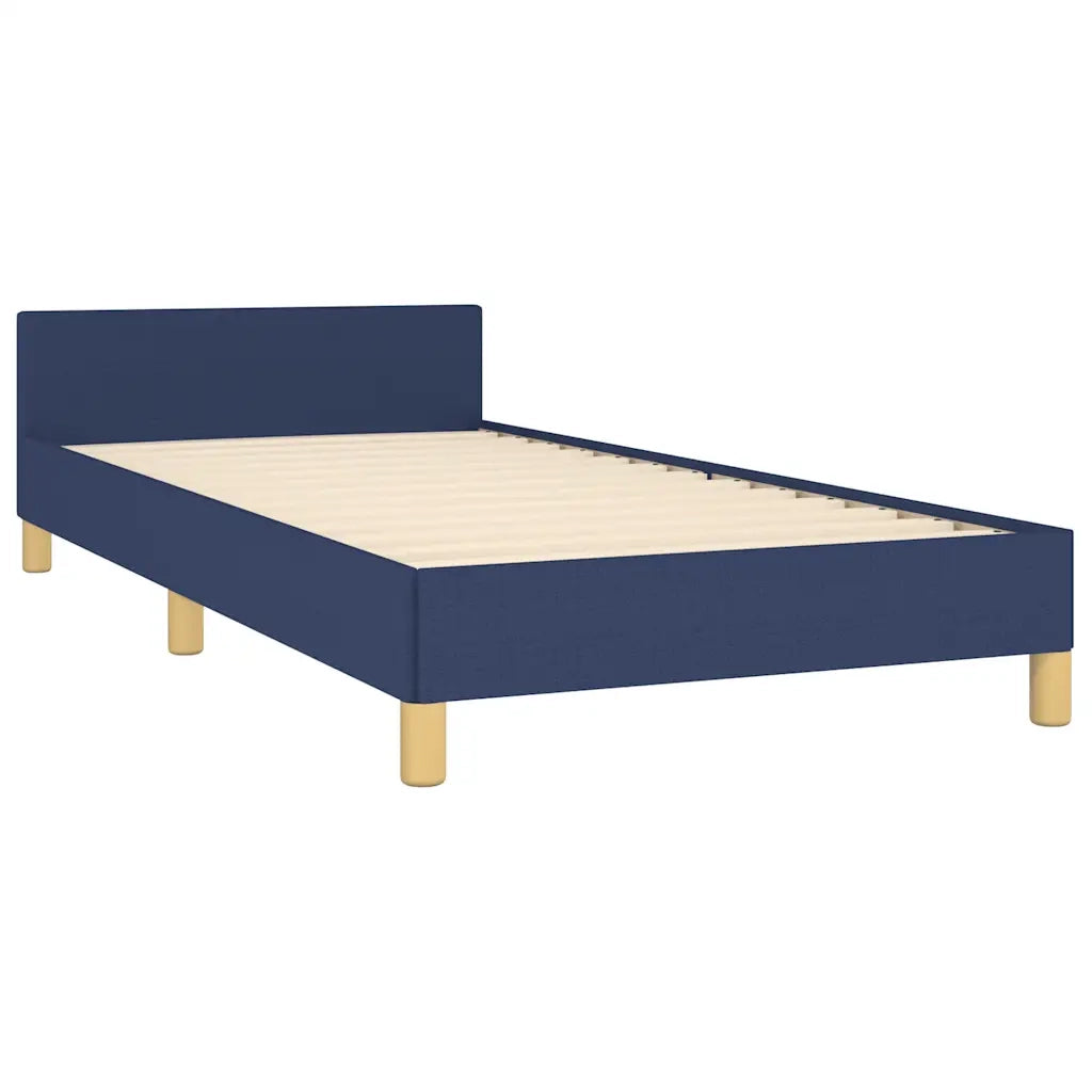 Giroletto con Testiera senza Materasso Blu 80x200 cm Tessuto 347373