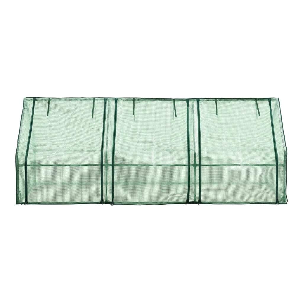 Mini Serra 'Höflein' da Balcone/Terrazza (LxPxA) 240 x 90 x 90 cm Copertura Reticolata Verde - Forma di Casetta [en.casa]