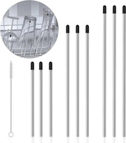 Supporto per bicchieri per lavastoviglie in acciaio inossidabile - 9 pezzi - con guarnizione di silicone - 3 misure - 27 cm, 23 cm, 15 cm