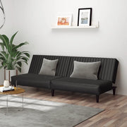 Divano Letto a 2 Posti Nero in Similpelle 375947