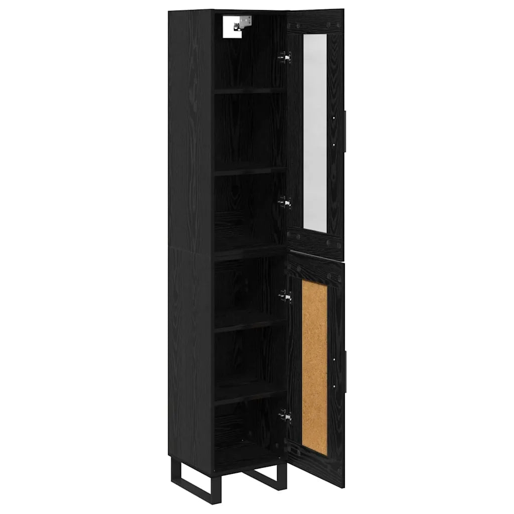 Credenza Rovere Nero 34,5 x 34 x 180 cm Legno multistrato 3416208