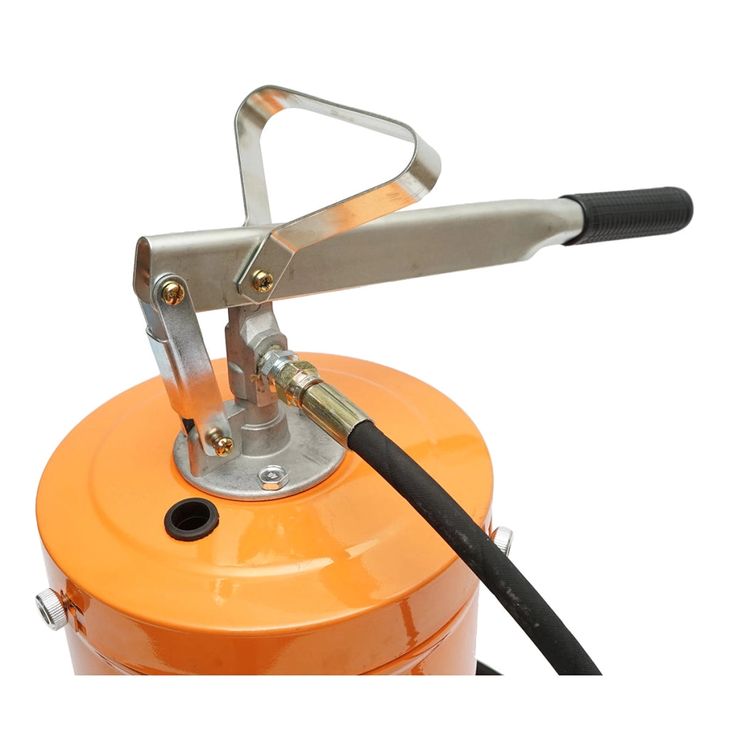 Pompa manuale per grasso da 12 kg con tubo flessibile da 1,5 m e pressione di 3000 PSI. Breckner Germany