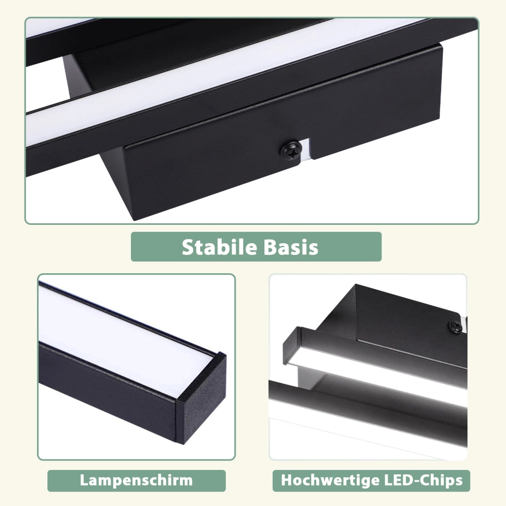 ZMH Lampada da Soffitto LED 6500K Fredda Moderna 12W 61 5cm per Soggiorno Sala da Pranzo Ufficio