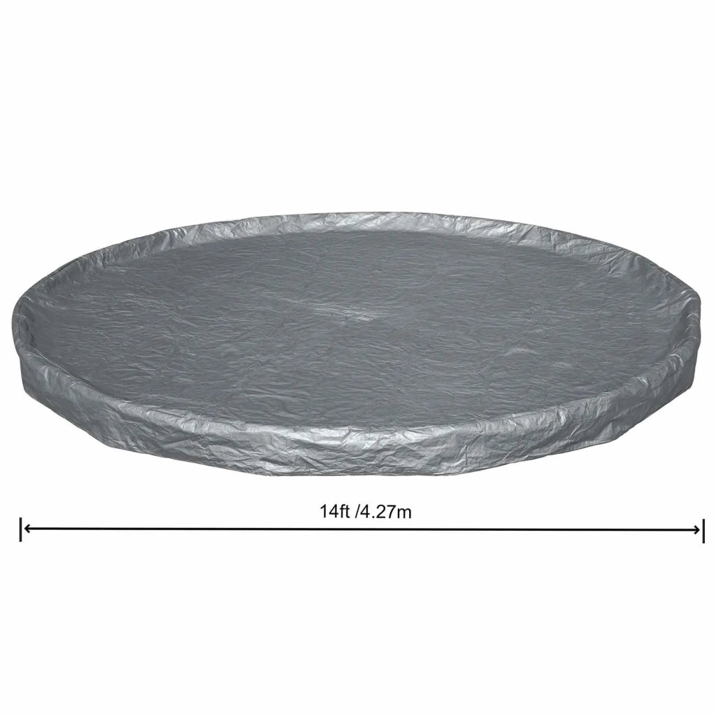 Bestway Copertura per piscina Ø4,57 m Rotondo Poliestere Grigio 42035727