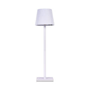 LAMPADA LED BIANCA RICARICABILE DA TAVOLO CON PARALUME PLISSETTATO ALIMENTAZIONE SOLARE E USB - 3 TEMPERATURE COLORE E DESIGN ELEGANTE PER RISTORANTI BAR E HOTEL