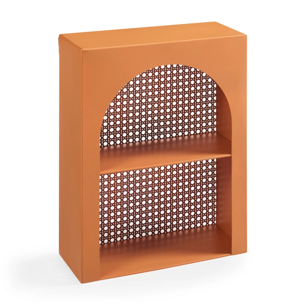 Scaffale da Parete Jäller Design Arcuato 40x30x13 cm Arancione [en.casa]