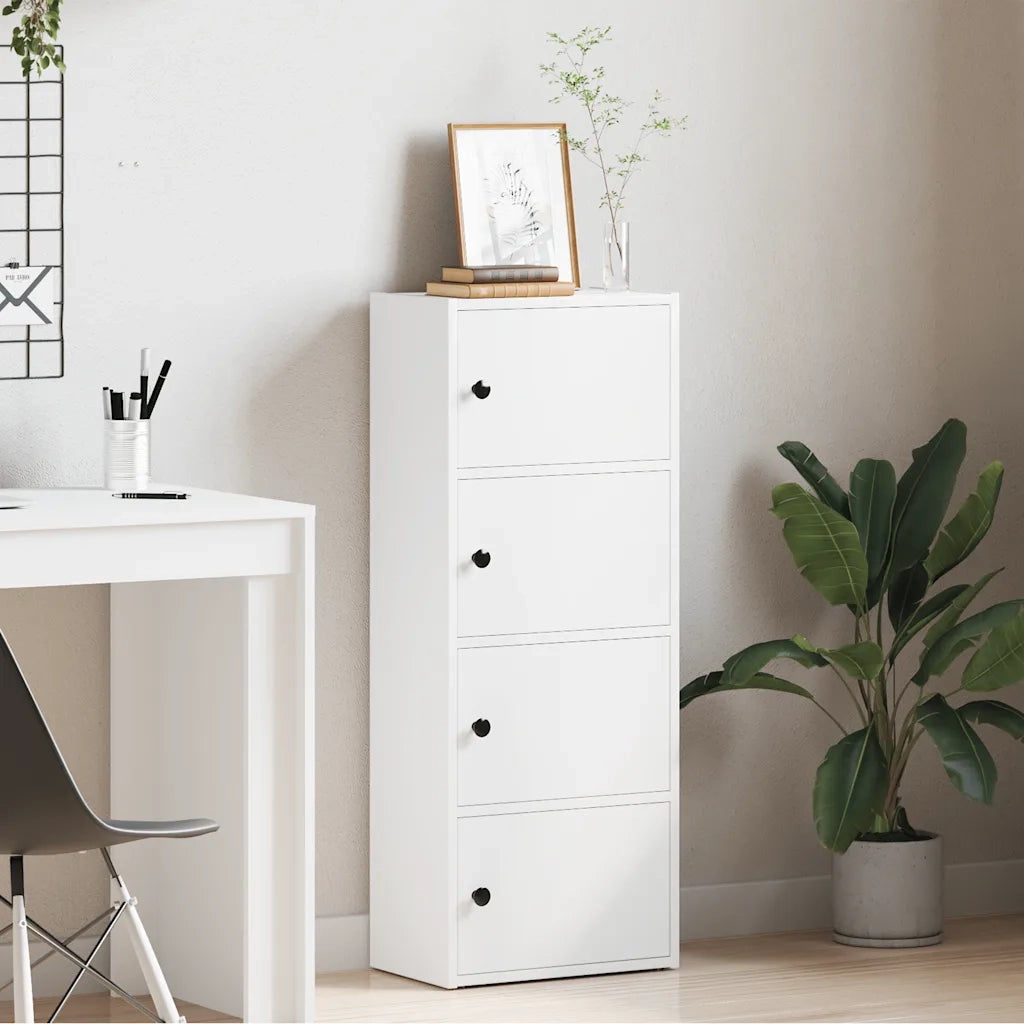 Libreria Bianca 40x24x102 cm in Legno Multistrato 860373