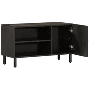 Mobile TV | Armadietto TV | Mobile Porta TV Nero 80x31x46 cm in Legno Massello di Mango