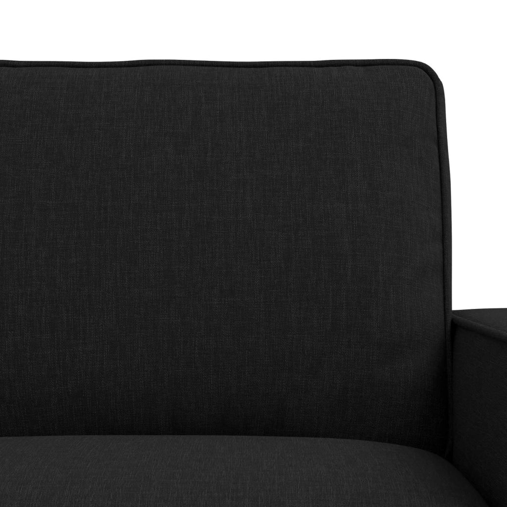 Divano 2 pcs Nero 182 x 80 x 82 cm Tessuto