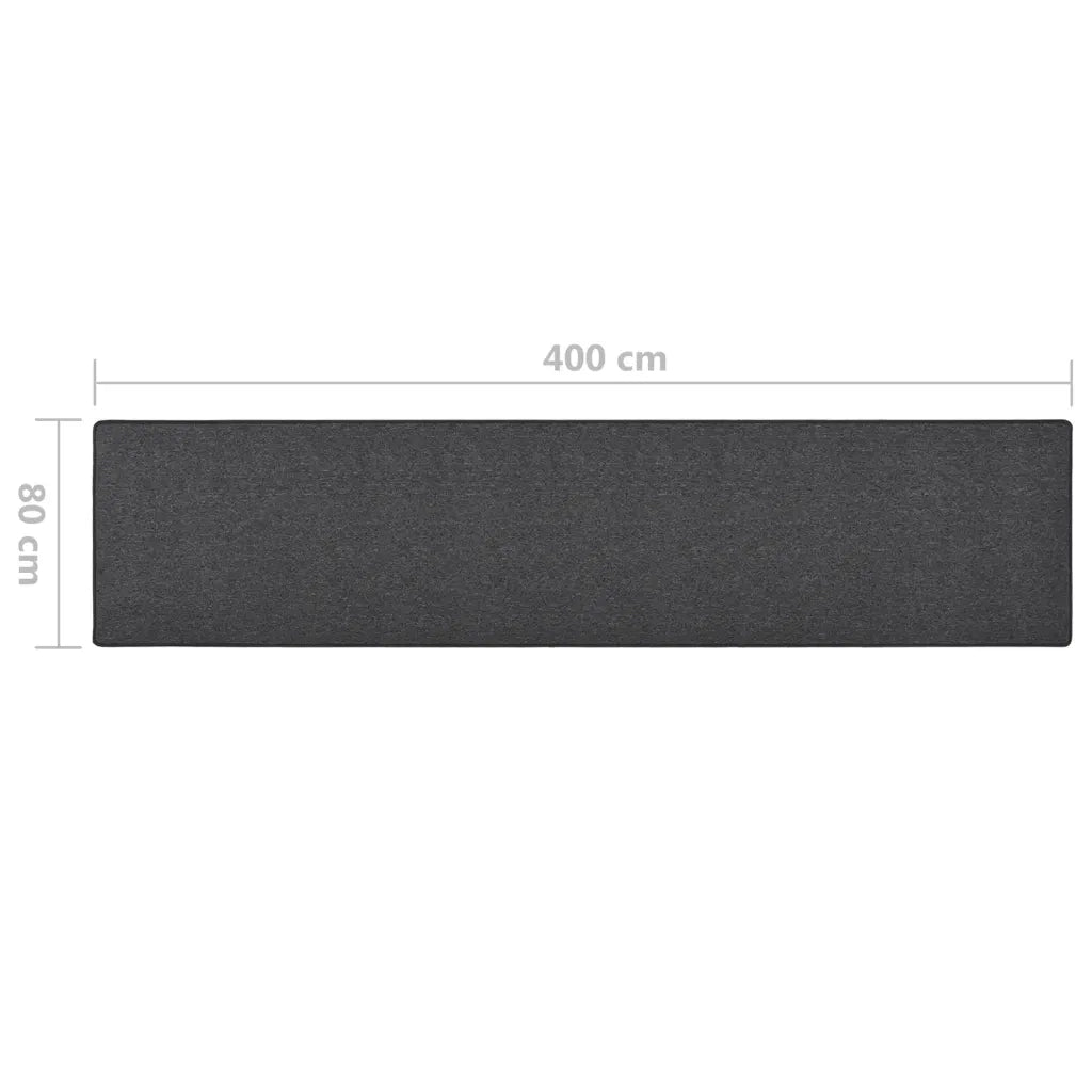Tappeto del soggiorno | Tappeto Corsia Antracite 80x400 cm
