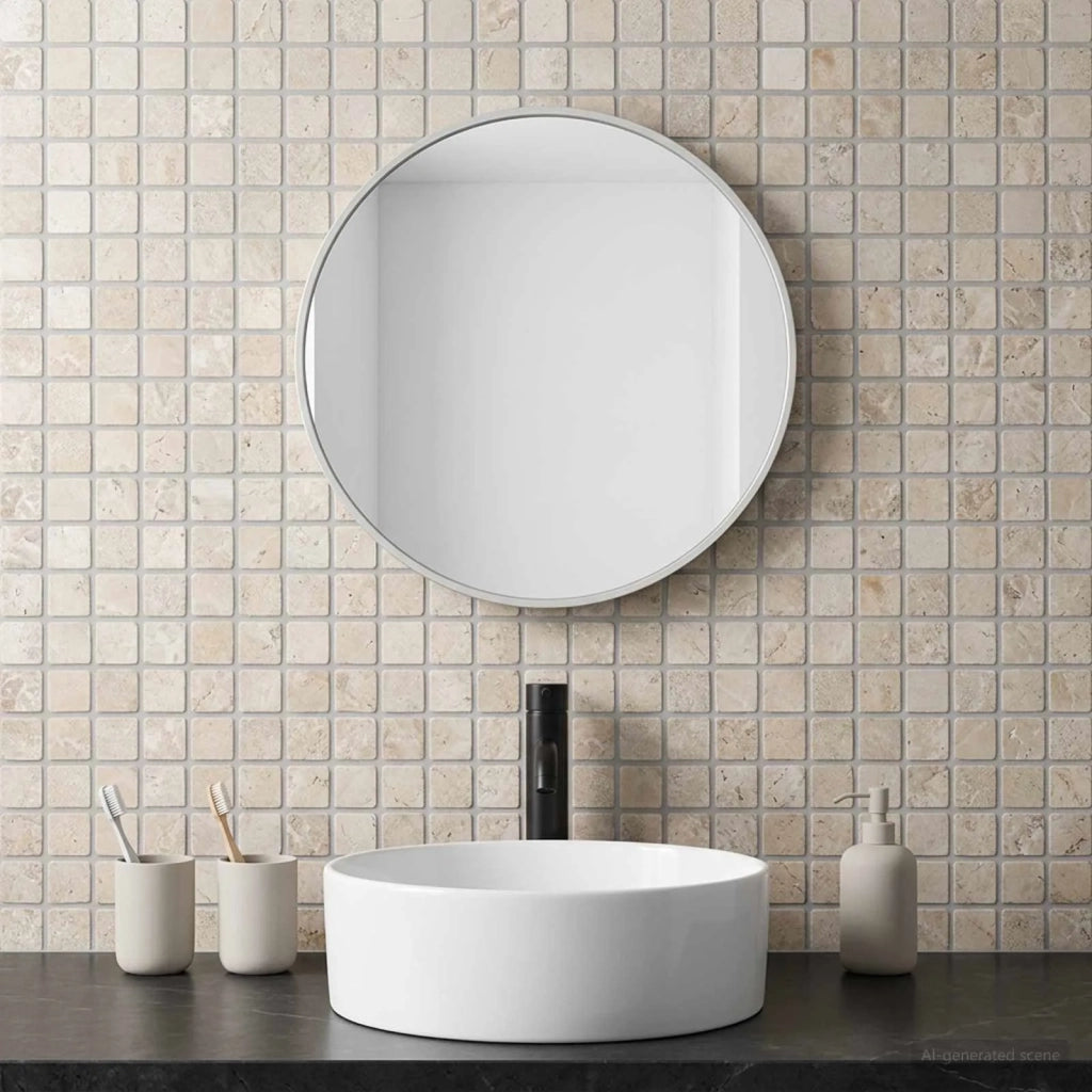 Piastrelle Mosaico Crema 30 x 30 cm Marmo 42033521