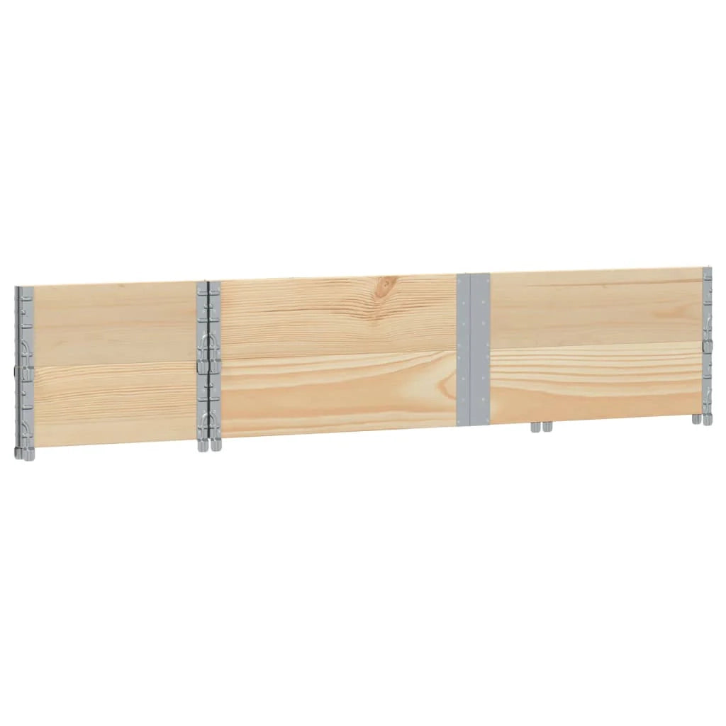 Vassoio per fioriera aiuola rialzata piante fiori terrazza giardino 150 x 50 cm legno massello di pino marrone 02_0037430