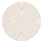 Tappeto per interni con cerchi in rilievo color crema, 160cm, crema