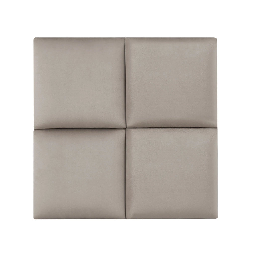 Set di 4 cuscini da parete in velluto 30 x 30 cm grigio chiaro 03_0010646