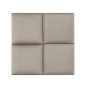 Set di 4 cuscini da parete in velluto 30 x 30 cm grigio chiaro 03_0010646