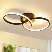 ZMH Lampada da soffitto plafoniera LED moderna nera 12W 3000K per soggiorno corridoio