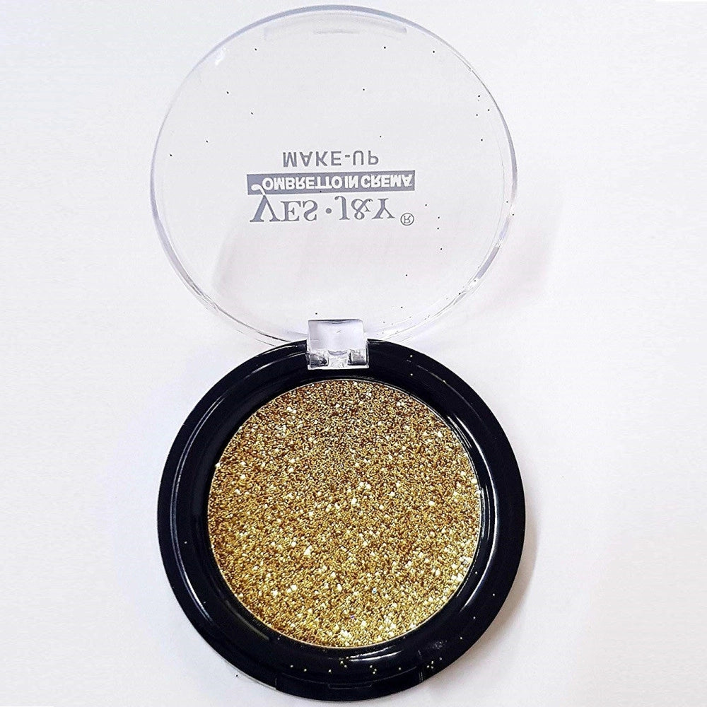 Trade Shop - Ombretto Crema Glitter Oro N01 Gel Luminoso Brillante Lunga Durata 1.7g Make Up -