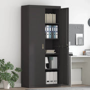 Armadio Nero 90 x 40 x 200 cm Acciaio