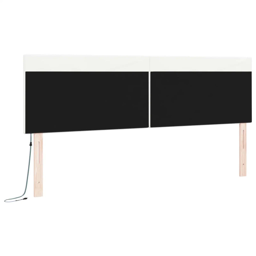 Testiera LED Bianco 180 cm Pelle Sintetica 42007310