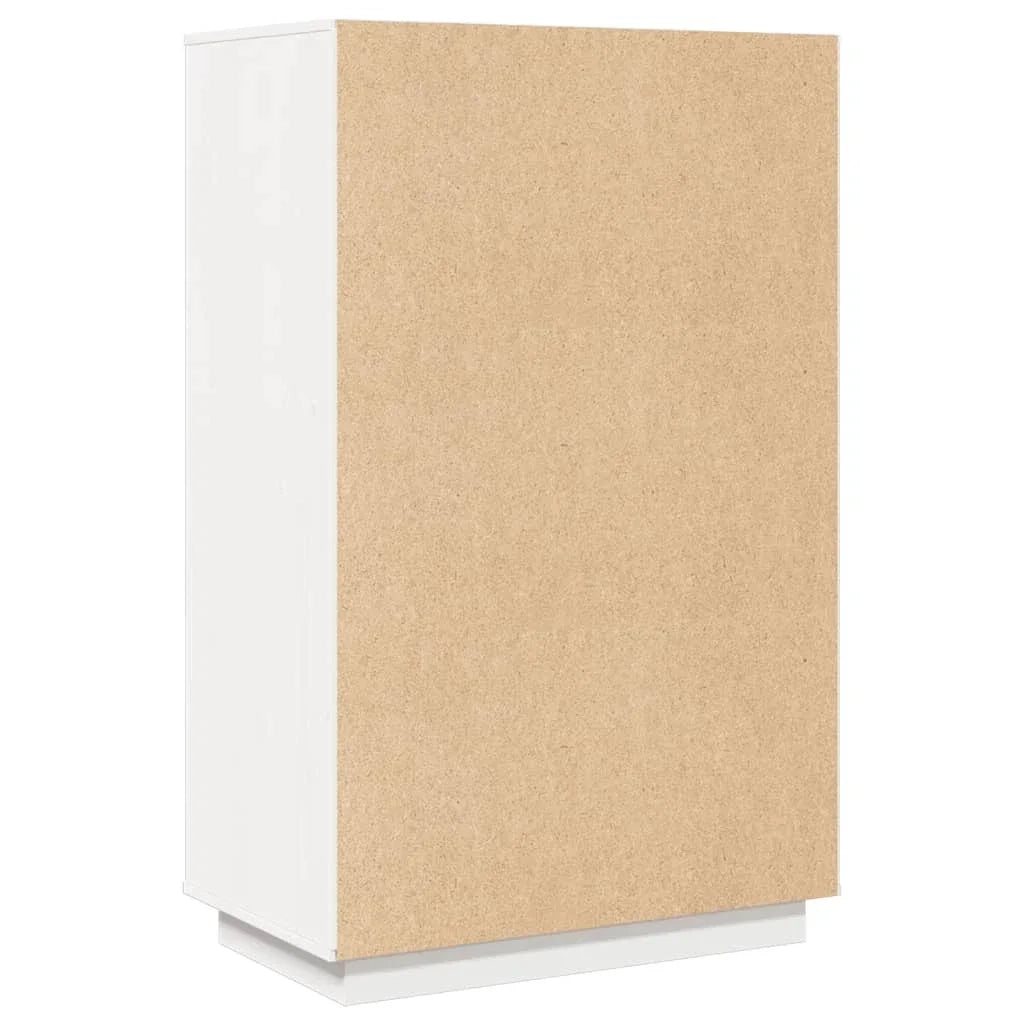 Credenza Bianca 67x40x108,5 cm in Legno Massello di Pino 820173