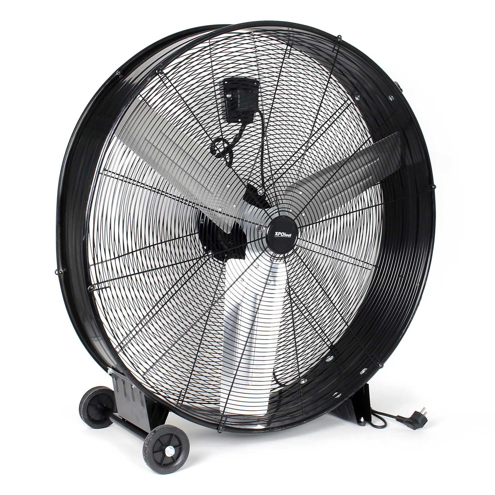 Ventilatore industriale 90 cm 360 W Ventilatore a tamburo da pavimento portatile con cavo e 3 velocità