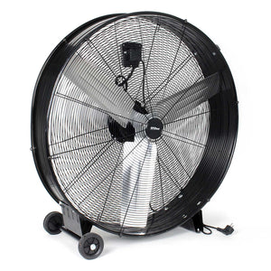 Ventilatore industriale 90 cm 360 W Ventilatore a tamburo da pavimento portatile con cavo e 3 velocità