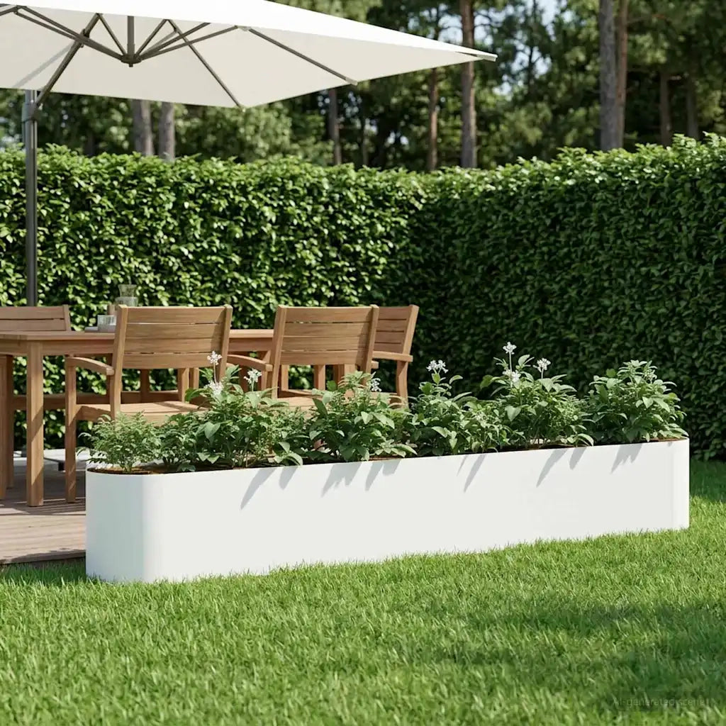 Letto rialzato da giardino Bianco 280 x 40 x 40 cm 8011699