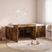 Letto alto per bambini con scrivania Rovere Fumo 80 x 200 cm
