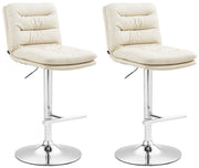 Set di 2 sgabelli bar Damar in ecopelle cromo 2