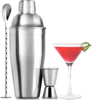 Set di Cocktail 750ml Acciaio Inossidabile - Insieme Completo per Bar con Setola, Jigger e Cucchiaio per Bar