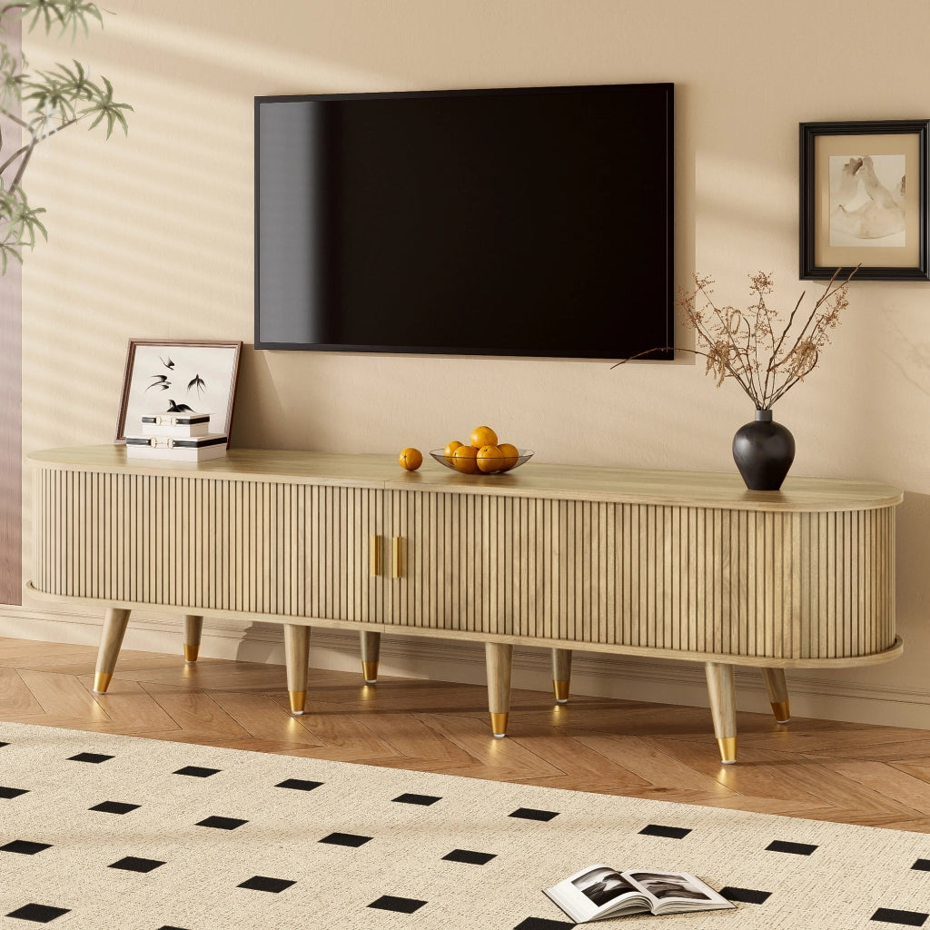 Cassettiera TV in MDF colore rovere lunghezza 175 cm