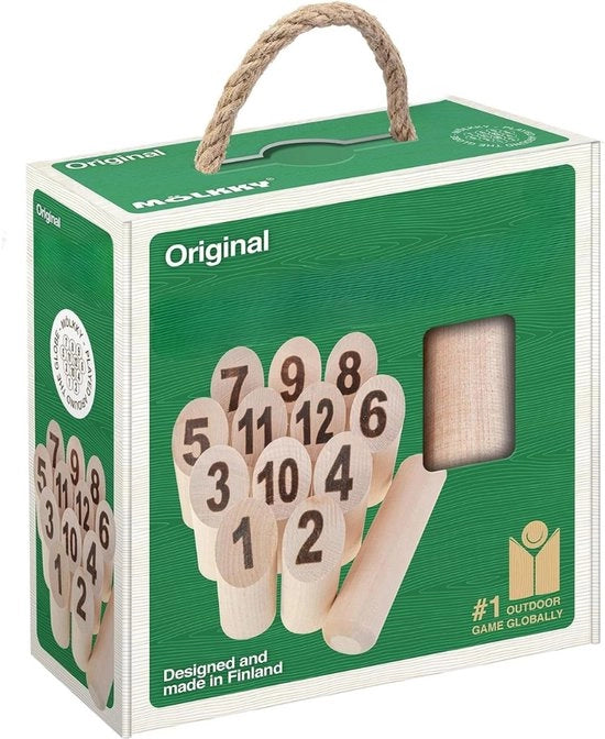 Gioco da lancio estivo per famiglia e amici - Set completo con pezzo reale e bastoni - Gioco educativo e sportivo per esterno - Adatto per feste, barbecue e aree verdi