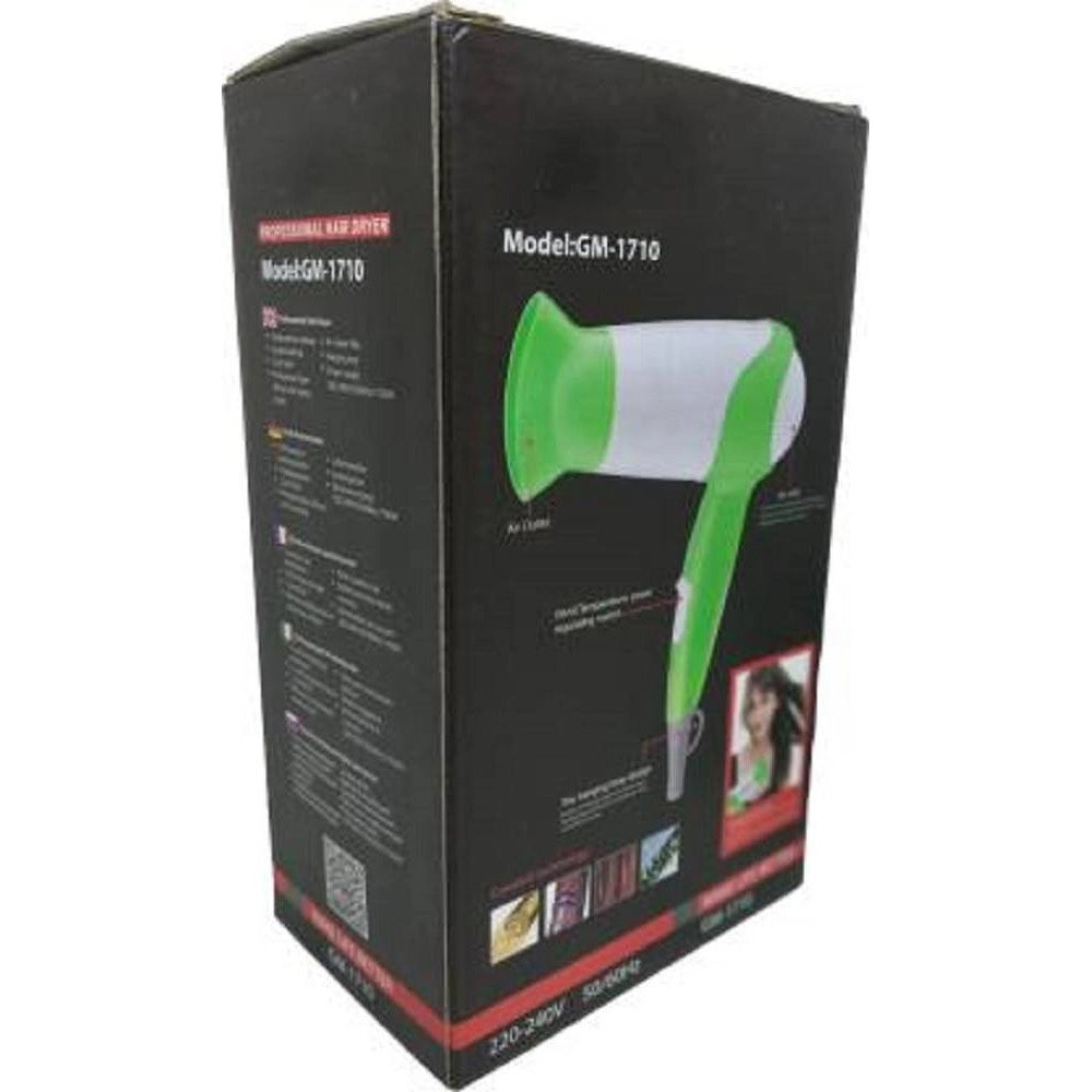 Trade Shop - Asciugacapelli Phon Professionale 2 Velocità 1100 Watt Anello Aggancio Gm-1710 -