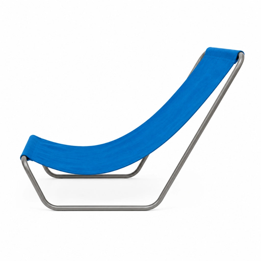 Sedia Sdraio Pieghevole Ergonomica Con Struttura In Acciaio E Tessuto Poliestere Impermeabile Dotata Di Sacca Con Tracolla Per Spiaggia Piscina Campeggio Giardino Relax Outdoor 95 X 60 X 40 Cm Blu