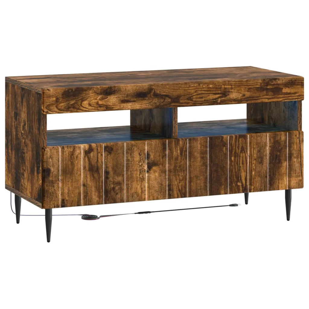 Mobile TV LED a 5 pezzi Rovere Fumo Legno ingegnerizzato 3416522