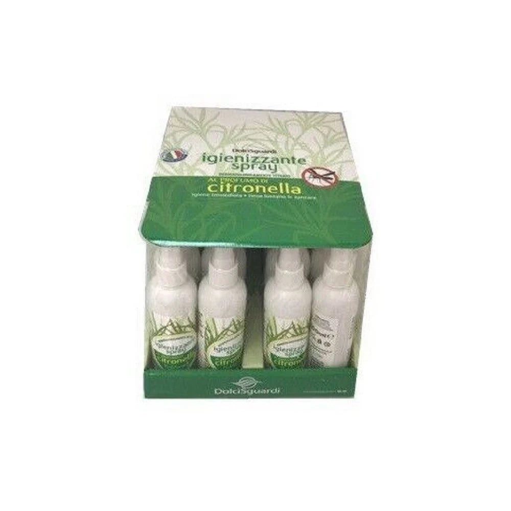 Trade Shop - Set 12 Flaconcini Igienizzante Spray Al Profumo Di Citronella Antizanzare 005328 -