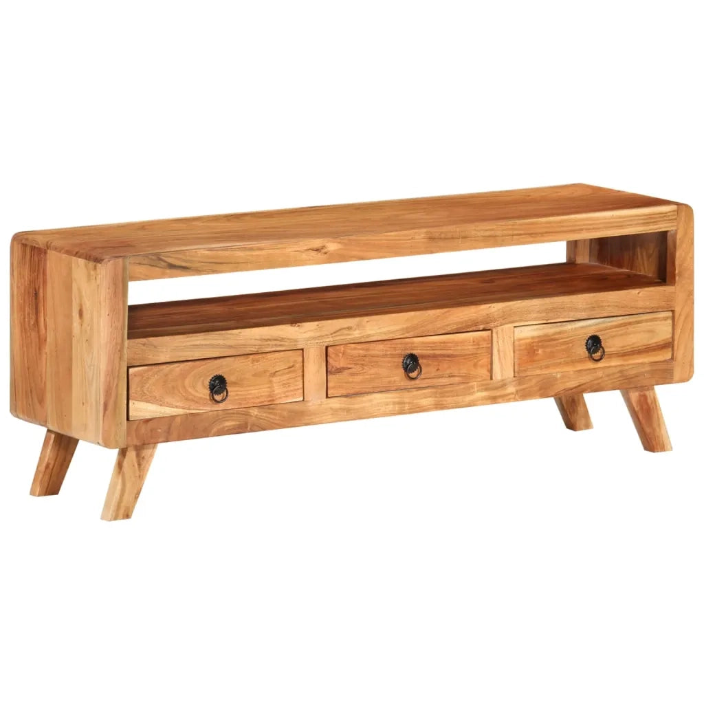 Mobile Porta TV 110x30x40 cm in Legno Massello di Acacia 337065