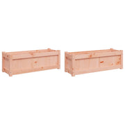 Fioriera rialzata per piante fiori giardino terrazze set da 2 legno massello di abete Douglas marrone 02_0039071