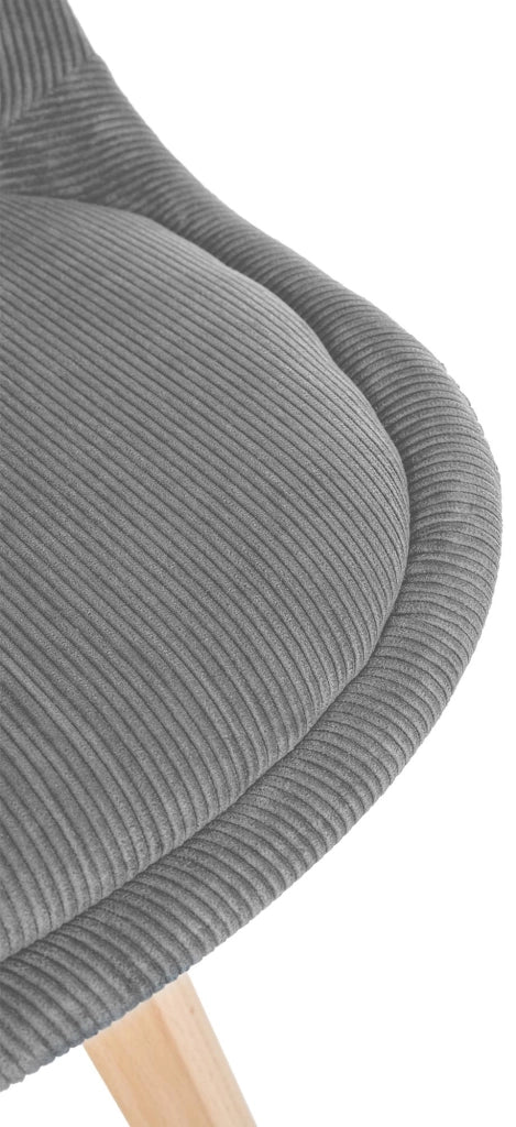 Set 4 Sedie Pranzo Linares grigio,Cordone