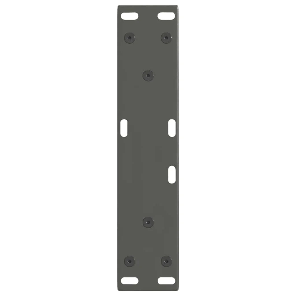 Set di 2 gambe per tavolino da caffè a forma di V 28 x 42-43,3 cm con piedini regolabili stile moderno acciaio antracite 02_0056910
