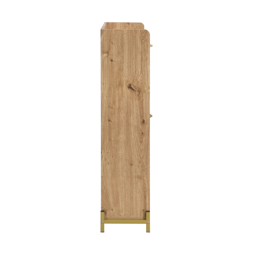 Scarpiera salvaspazio in MDF effetto legno 108,5x24x100 cm