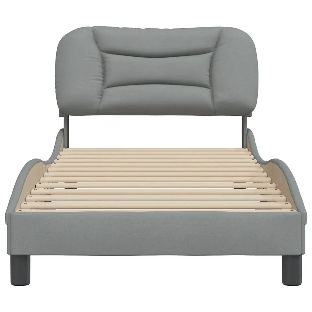 Giroletto senza Materasso Hvar Grigio Chiaro 90x200 cm Tessuto 3207744