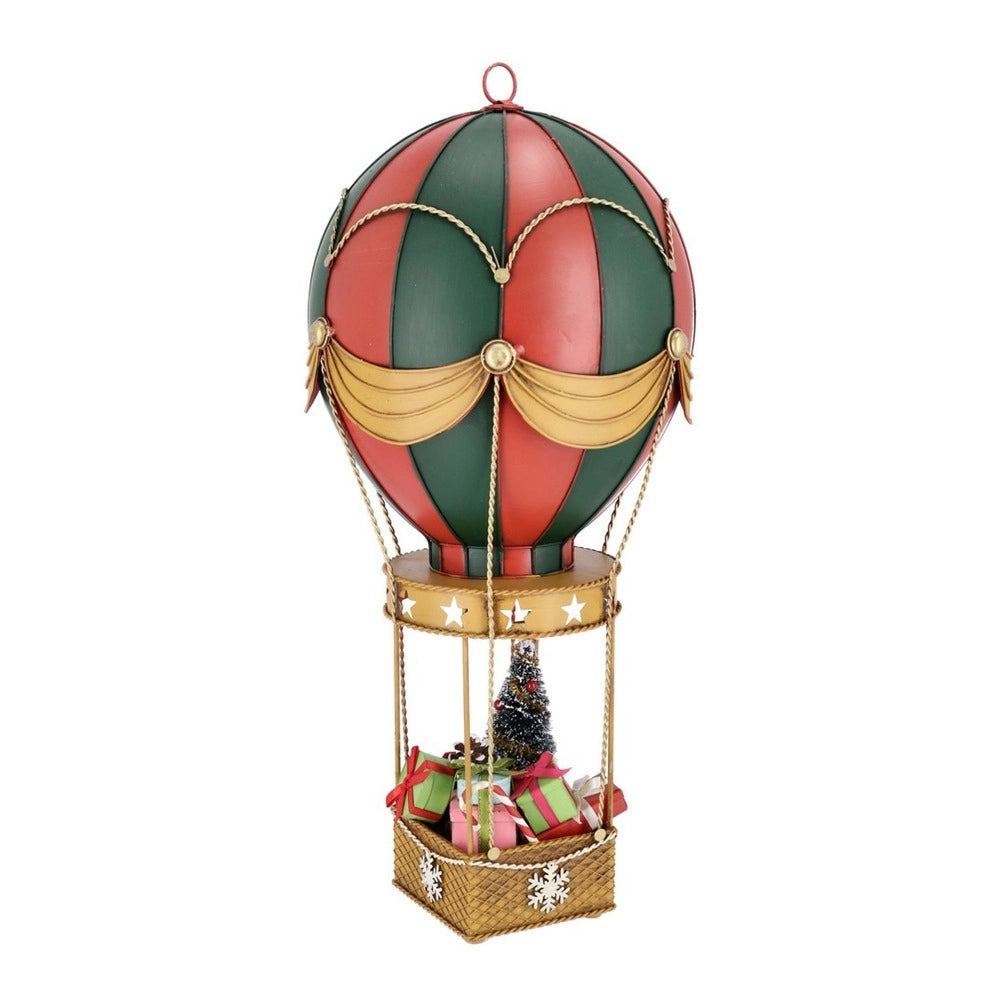 Mongolfiera di Natale con Doni Noelle Vintage Decorazione Natalizia