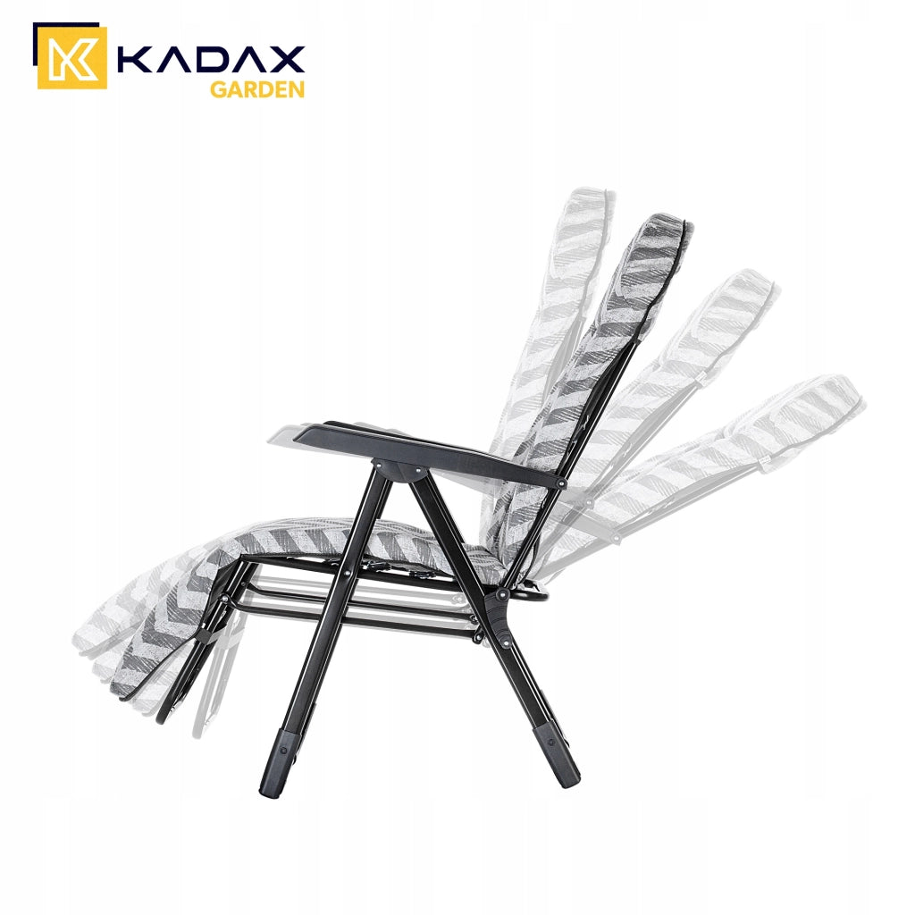 Sedia a sdraio da giardino KADAX, pieghevole, da spiaggia, regolabile, comoda, per turisti, da terrazza