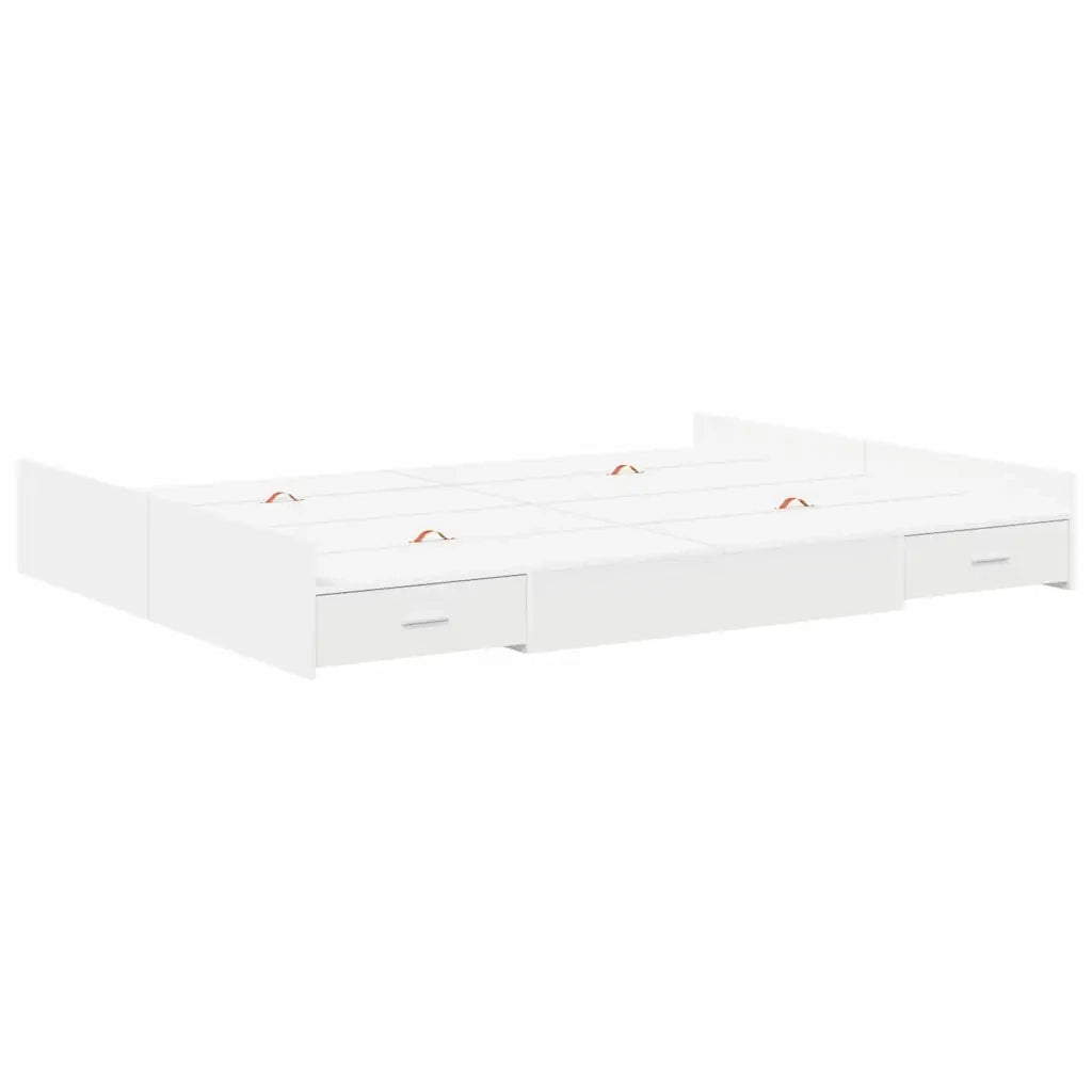 Struttura letto con contenitore Bianco 135 x 190 cm 3335317