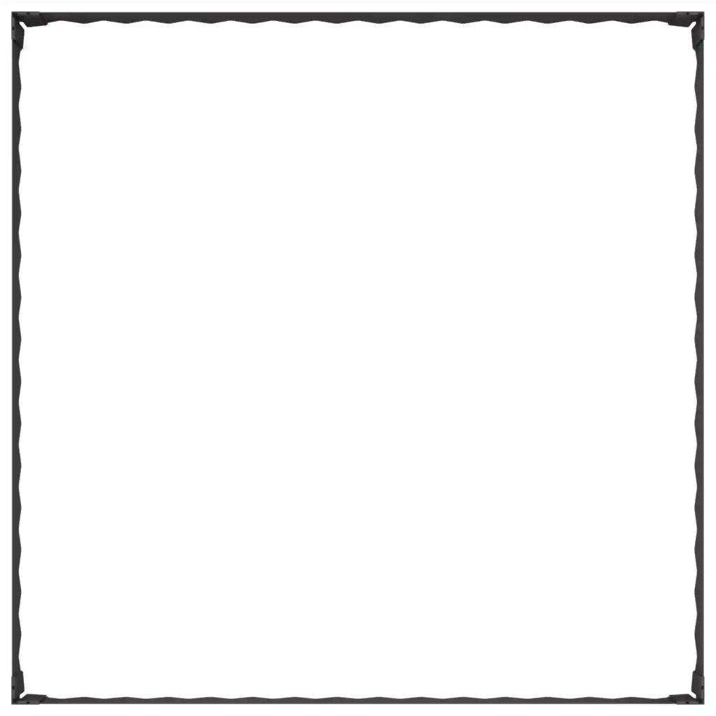 Bordura per Prato 100 x 100 x 20 cm Acciaio Nero 8008959