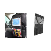 Trade Shop - Borsa Organizer Salva Spazio Tablet Portaoggetti Auto Tasca 30x52cm Sedile Rete -