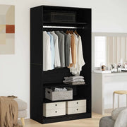 Guardaroba Rovere Nero 100 x 50 x 200 cm Legno ingegnerizzato 3329297